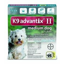 K9 Advantix II for Medium Dogs (11 - 20 lbs, 4 Month Supply)