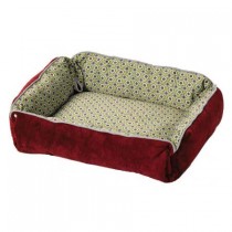 Midwest Quiet Time Boutique Reversible Snap-Bolster Bed Burgundy / Wine 21" x 17" x 5" - 40271-SBW