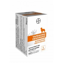 Tapeworm Dewormer Tablets for Dogs 5 Count (Praziquantel, 34mg)