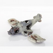BioBubble Decorative Crashed Zero Plane 12" x 7" x 4.75" - BIO-60123900