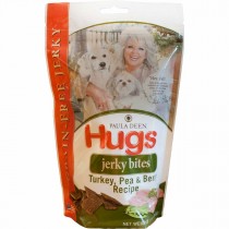 Hugs Pet Products Paula Dean Grain Free Jerky Bites Turkey and Pea 12 oz. 9" x 5.5" x 2.5" - HUG-42030