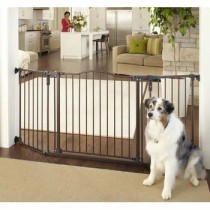 North States Deluxe Décor Wall Mounted Matte Bronze Gate 37" - 71" x  30.7" - NS4934
