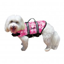 Pawz Pet Products Nylon Dog Life Jacket Pink Bubbles