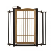 Richell Také One-Touch Pet Gate Bamboo 28.3" - 35.8" x 2" x 34.6" - R94181