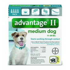 Advantage II for Medium Dogs (11 - 20 lbs, 4 Month Supply) Front