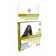 Bayer Quad Dewormer for Medium Dogs (26 to 60lbs) 2 Count